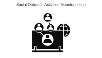 Social Outreach Activities Monotone Icon In Powerpoint Pptx Png And Editable Eps Format
