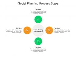 Social planning process steps ppt powerpoint presentation infographics ideas cpb
