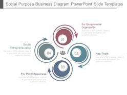 Social purpose business diagram powerpoint slide templates