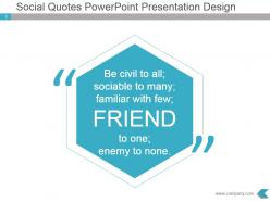 Social quotes powerpoint presentation design