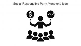 Social Responsible Party Monotone Icon In Powerpoint Pptx Png And Editable Eps Format