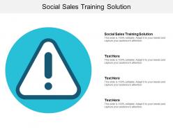 Social sales training solution ppt powerpoint presentation infographic template portfolio cpb