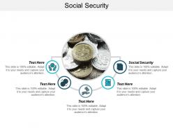 Social security ppt powerpoint presentation icon graphic tips cpb