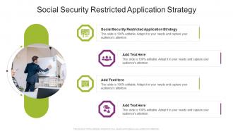 Social Security Restricted Application Strategy In Powerpoint And Google Slides Cpb