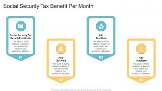 Social Security Tax Benefit Per Month In Powerpoint And Google Slides Cpb
