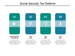 Social security tax deferral ppt powerpoint presentation file guide cpb