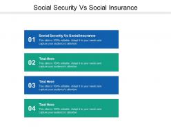 Social security vs social insurance ppt powerpoint presentation show example introduction cpb