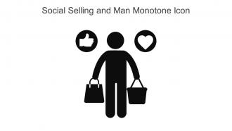 Social Selling And Man Monotone Icon In Powerpoint Pptx Png And Editable Eps Format