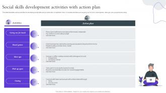 Social Skills Development Activities With Action Plan