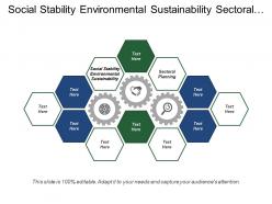 Social stability environmental sustainability sectoral planning spatial planning