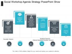 Social workshop agenda strategy powerpoint show