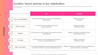 Socialize Buyers Persona To Key Stakeholders Key Steps For Audience Persona Development MKT SS V