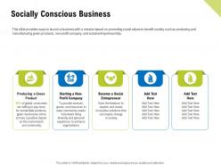 Socially conscious business producing a green ppt powerpoint styles