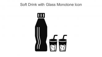 Soft Drink With Glass Monotone Icon In Powerpoint Pptx Png And Editable Eps Format