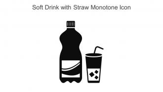Soft Drink With Straw Monotone Icon In Powerpoint Pptx Png And Editable Eps Format