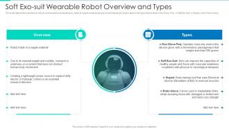 Soft Exo Suit Wearable Robot Overview And Types Robotic Exoskeletons IT Ppt Rules