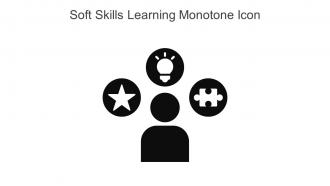 Soft Skills Learning Monotone Icon In Powerpoint Pptx Png And Editable Eps Format