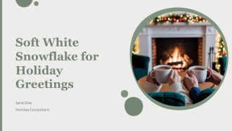 Soft White Snowflake For Holiday Greetings PPT Guidelines AT