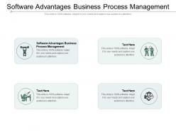 Software advantages business process management ppt professional slides cpb