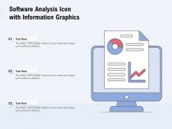 Software analysis icon with information graphics