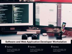 Software and web application developer workstation