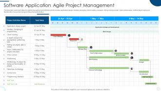 Software Application Agile Project Management