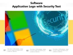 Software application logo with security text