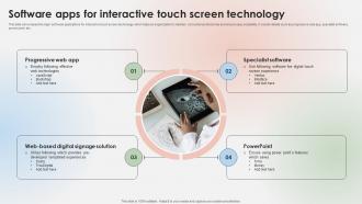 Software Apps For Interactive Touch Screen Technology