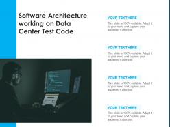 Software architecture working on data center test code