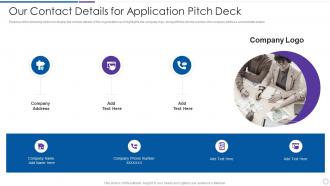 Software As A Service Provider Pitch Presentation Our Contact Details For Application Pitch Deck