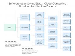 Software as a service saas cloud computing standard architecture patterns ppt diagram