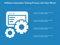 Software automated testing process with gear wheel
