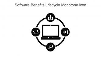 Software Benefits Lifecycle Monotone Icon In Powerpoint Pptx Png And Editable Eps Format