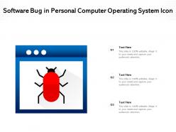 Software bug in personal computer operating system icon