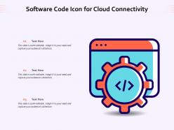 Software code icon for cloud connectivity