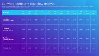 Software Company Cash Flow Analysis Software Company Financial Summary Report