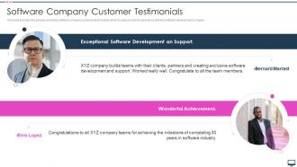 Software Company Investor Funding Elevator Company Customer Testimonials