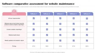 Software Comparative Assessment For Website Maintenance