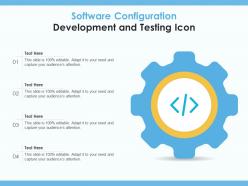 Software configuration development and testing icon