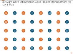 Software costs estimation in agile project management it icons slide