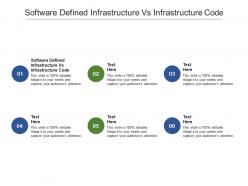 Software defined infrastructure vs infrastructure code ppt powerpoint presentation professional influencers cpb