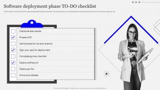 Software Deployment Phase To Do Checklist Playbook Designing Developing Software