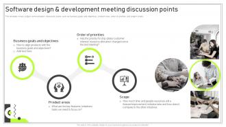 Software Design And Development Meeting Discussion Playbook For Software Developer