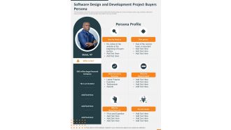 Software Design And Development Project Buyers Persona One Pager Sample Example Document