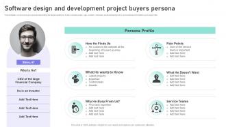 Software Design And Development Project Buyers Persona Software Engineering Playbook