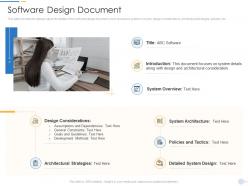 Software design document pmp documentation requirements it ppt background