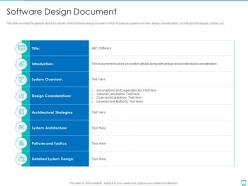 Software design document project management professionals required documents