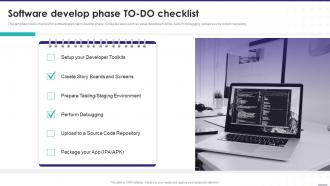 Software Develop Phase To Do Checklist Enterprise Software Playbook