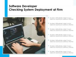 Software Developer Checking System Deployment At Firm