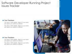 Software Developer Running Project Issues Tracker